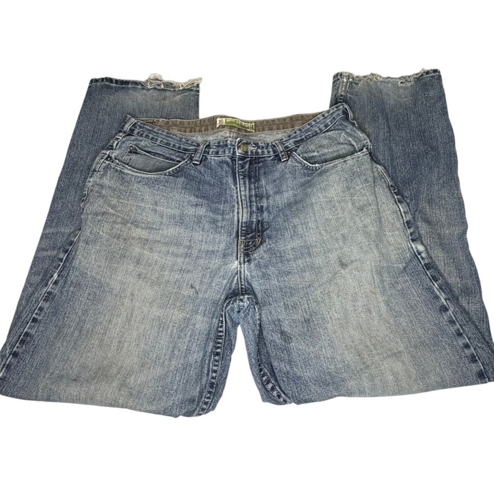 Vintage Y2K 2002 Mens Lee Dungarees Jeans Baggy Loose Fit Skater Grunge 36x32 - Picture 2 of 9